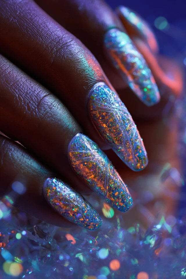 Artful Geometric Design Nails - photo 3