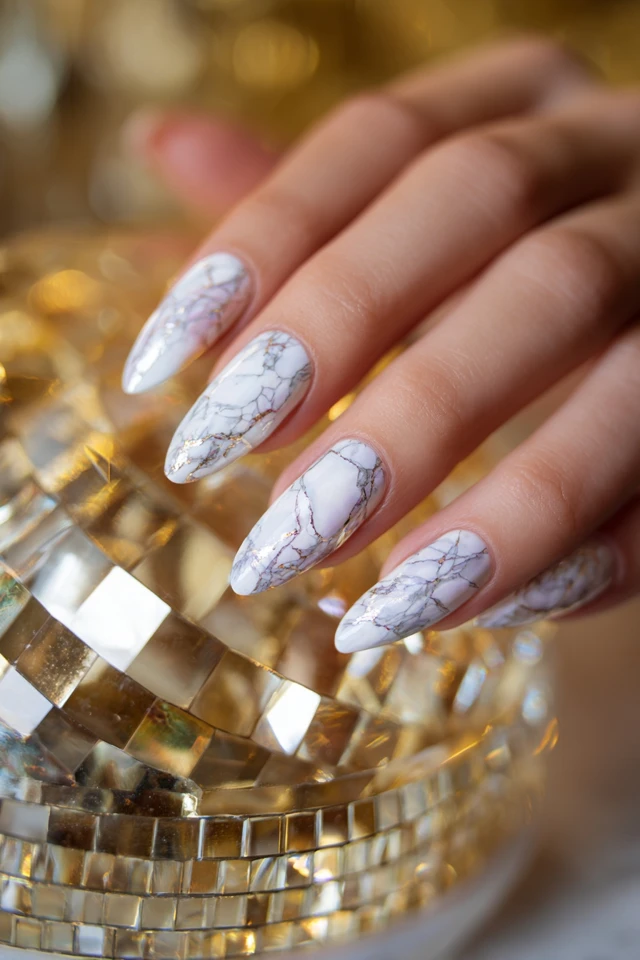 Striking Marble Concept Nails - photo 3