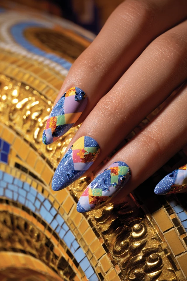 Captivating Geometric Canvas Nails - photo 3
