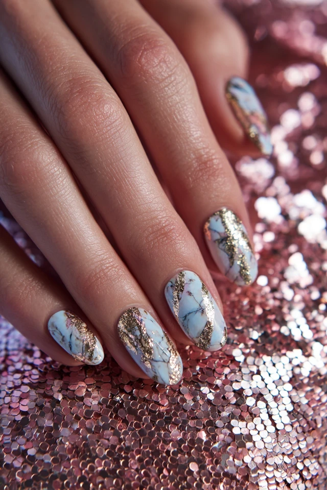 Striking Marble Mani - photo 3