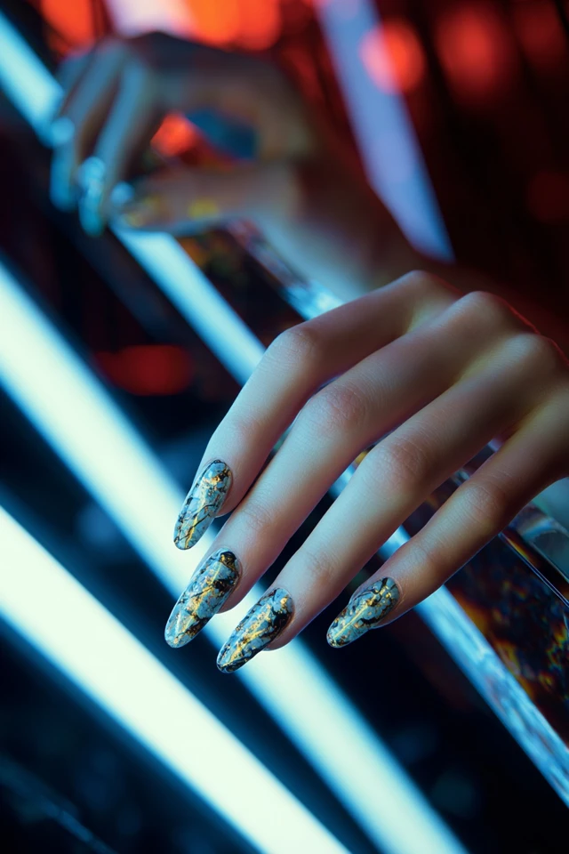 Stellar Marble Mani - photo 3