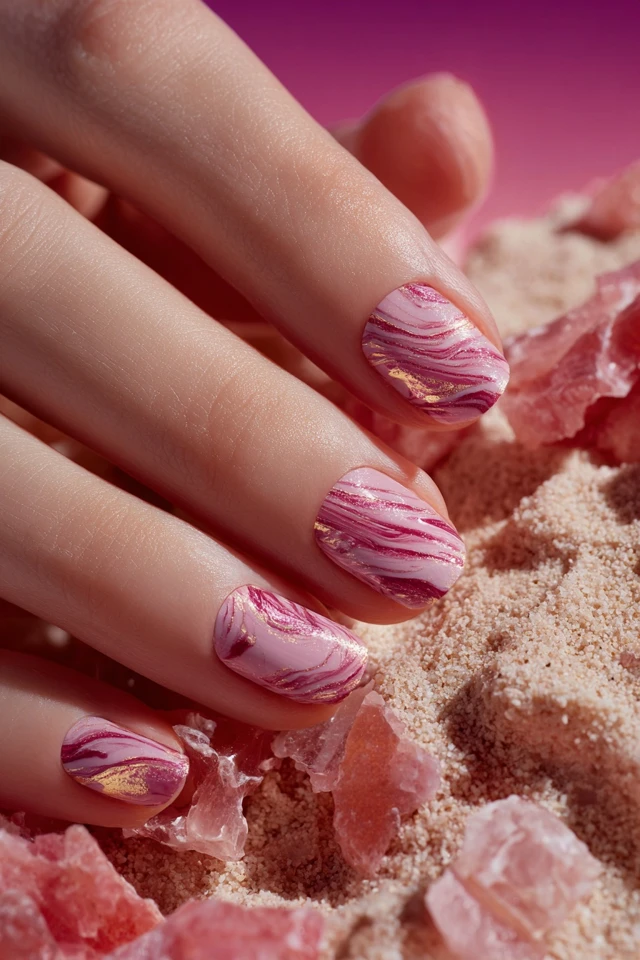 Captivating Marble Concept Nails - photo 3