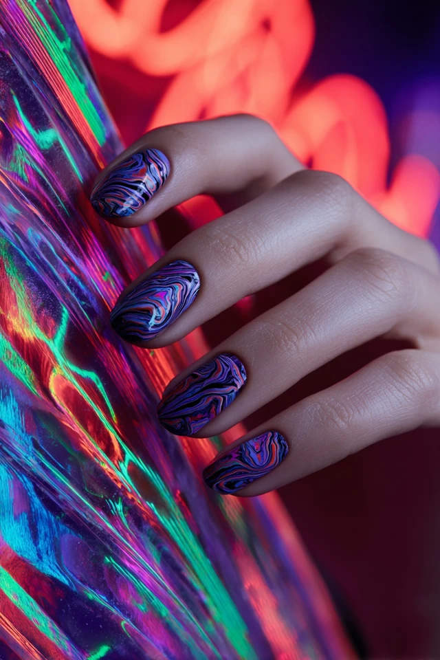 Tie-Dye Nails Inspiration - photo 3
