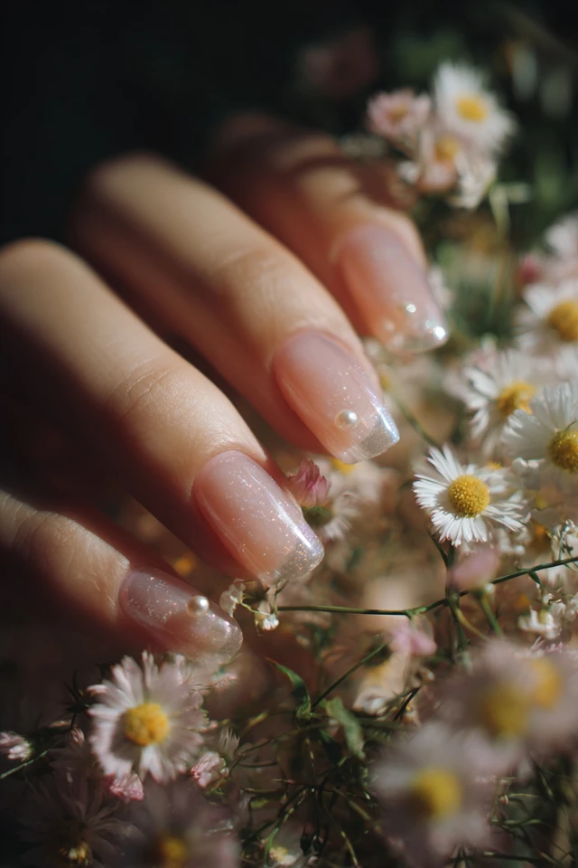 Pearl Accent Nails Inspiration - photo 3