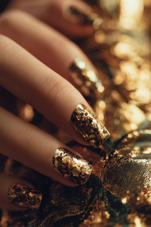 Metallic Foil Nails Inspiration - photo 3