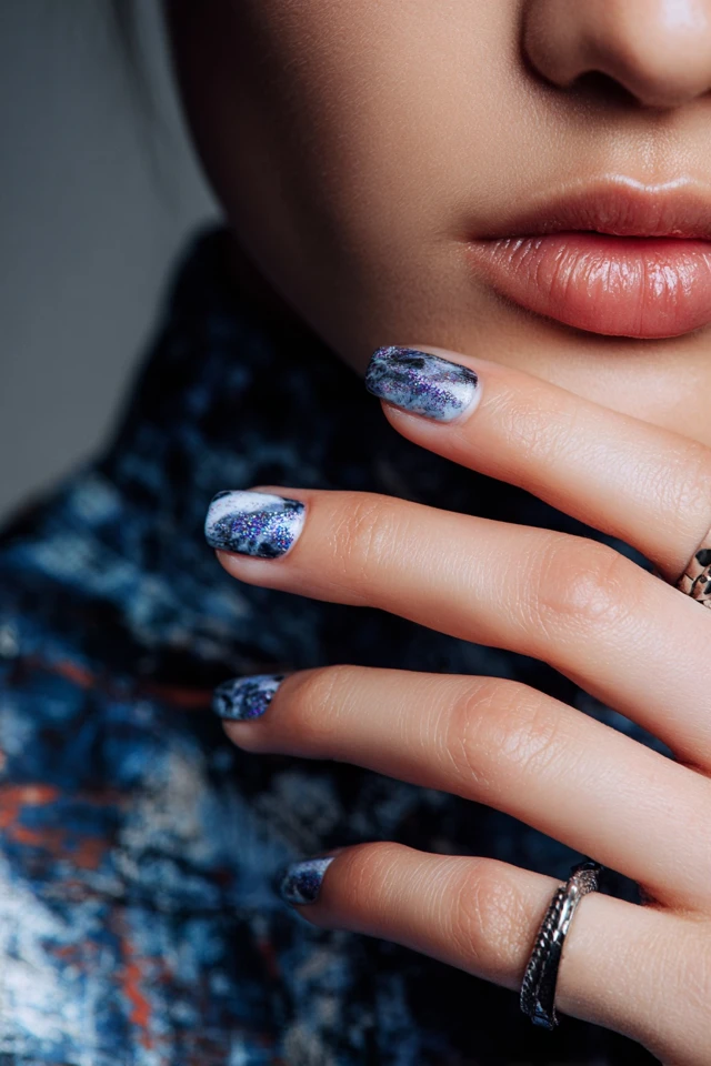 Smoky Marble Nails Inspiration - photo 3