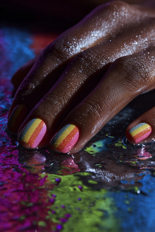 Candy Stripe Nails Inspiration - photo 3