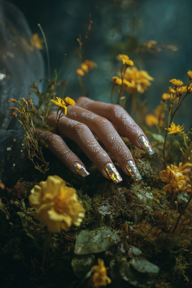 Henna Mehndi Nails Inspiration - photo 3