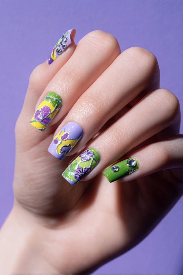 Whimsical Poison Ivy Nails - photo 4