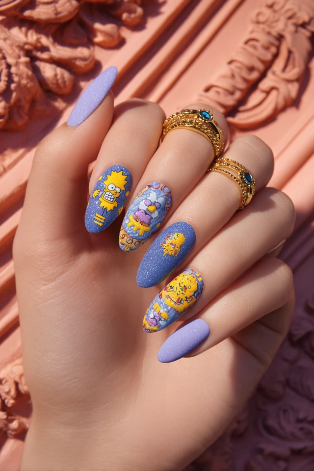 Bold Marge Simpson Nails - photo 3