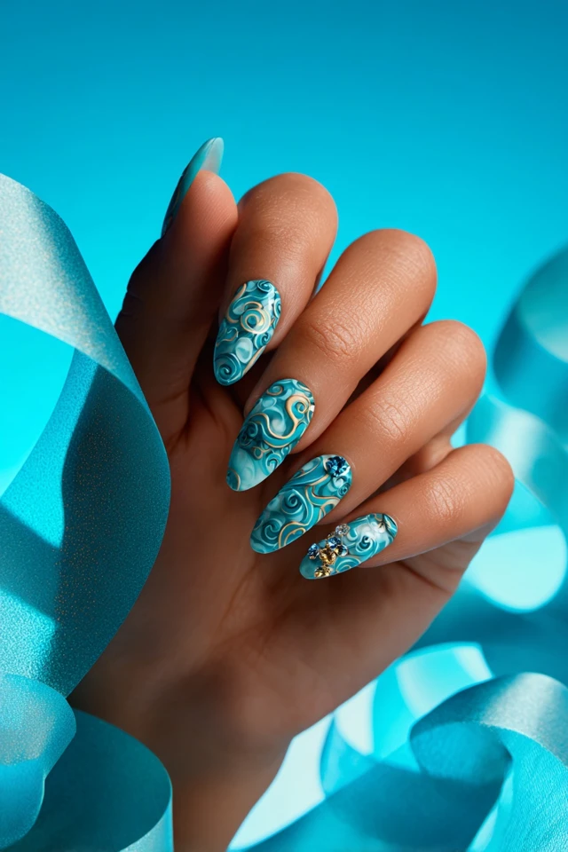 Enchanting Squidward Tentacles Nails - photo 2