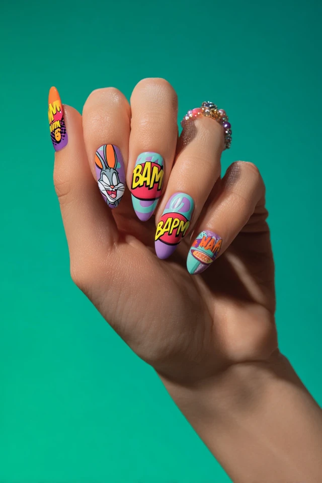 Vivid Bugs Bunny Nails - photo 2