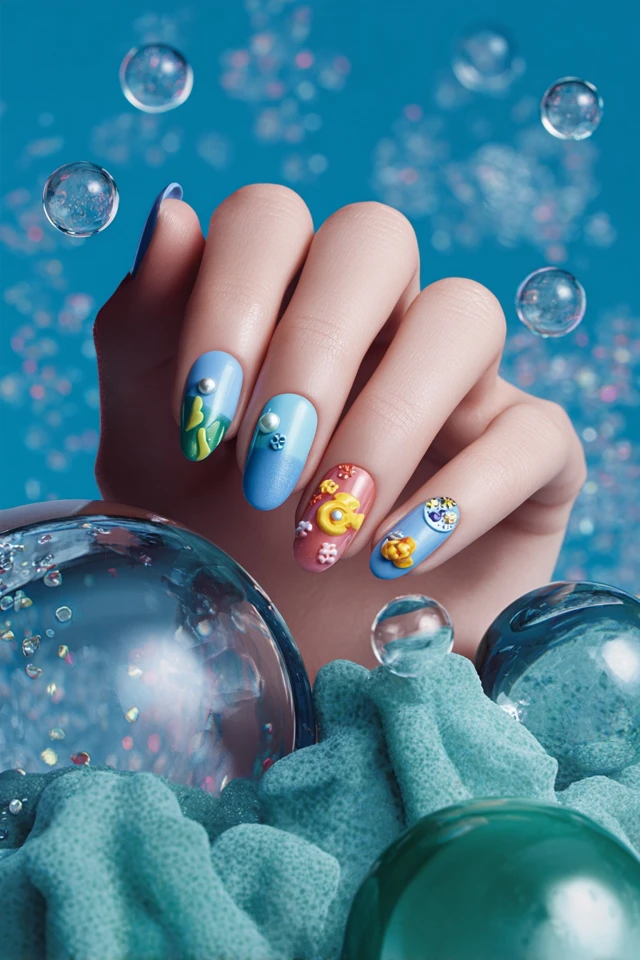 Bold Doraemon Nails - photo 3