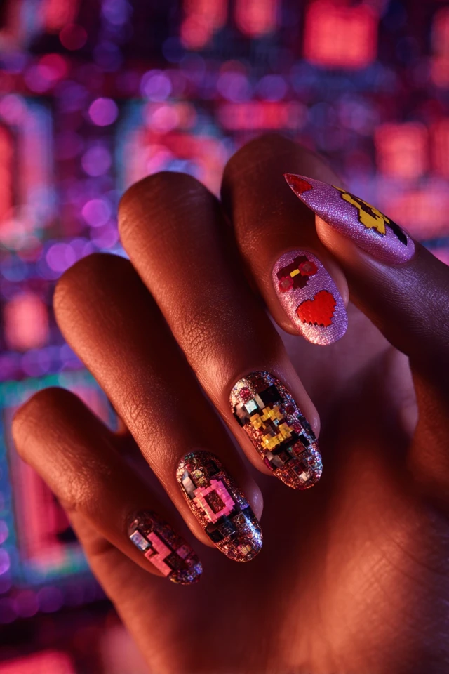 Retro Bumblebee Nails - photo 2