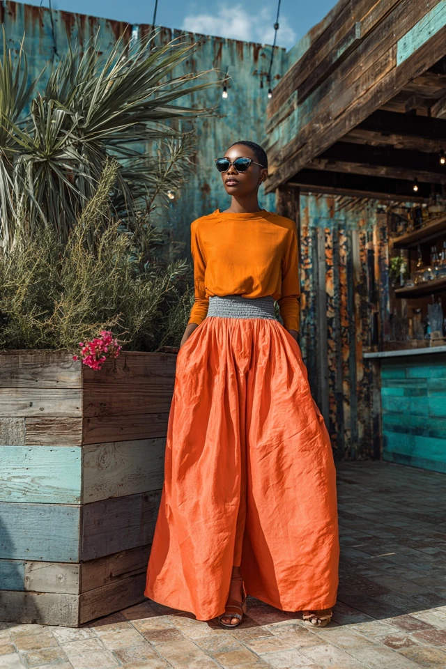 Casual Linen Satin Skirts - photo 3