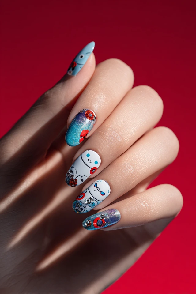 Radiant Baymax Nails