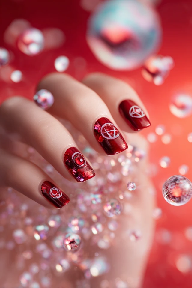 Bold Scarlet Witch Nails - photo 3