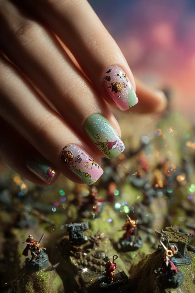Kawaii Geralt of Rivia Nails - photo 3
