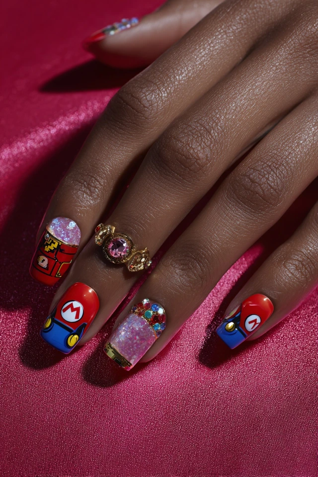 Vivid Mario Nails - photo 2
