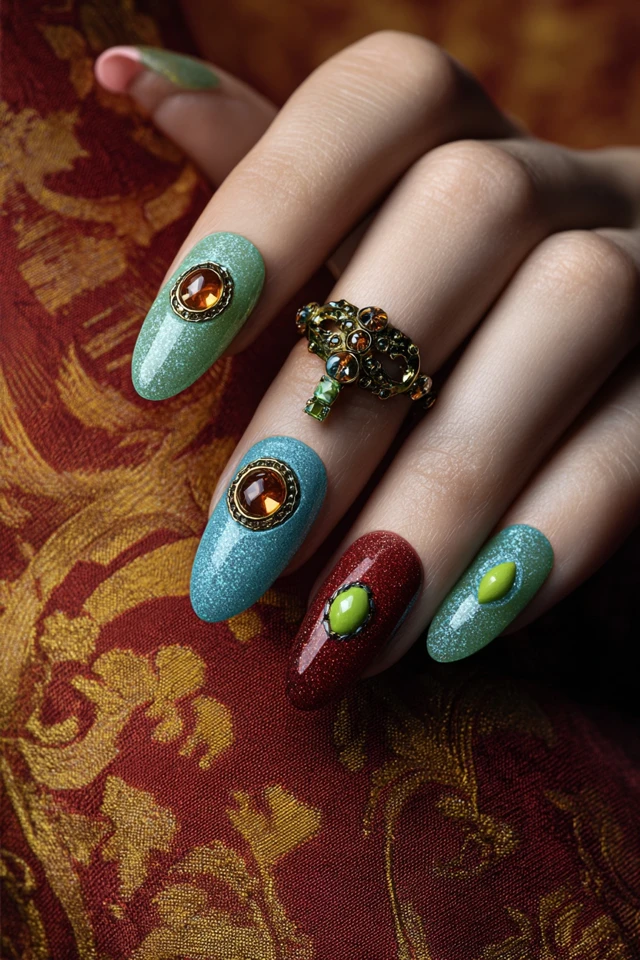 Luxe Mike Wazowski Nails - photo 2