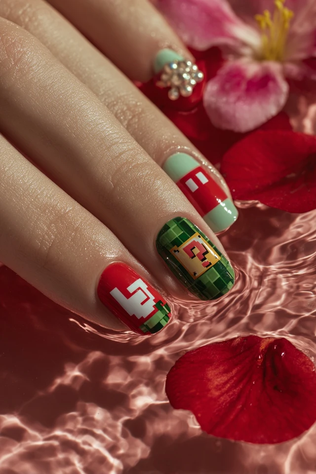 Retro Luigi Nails - photo 3