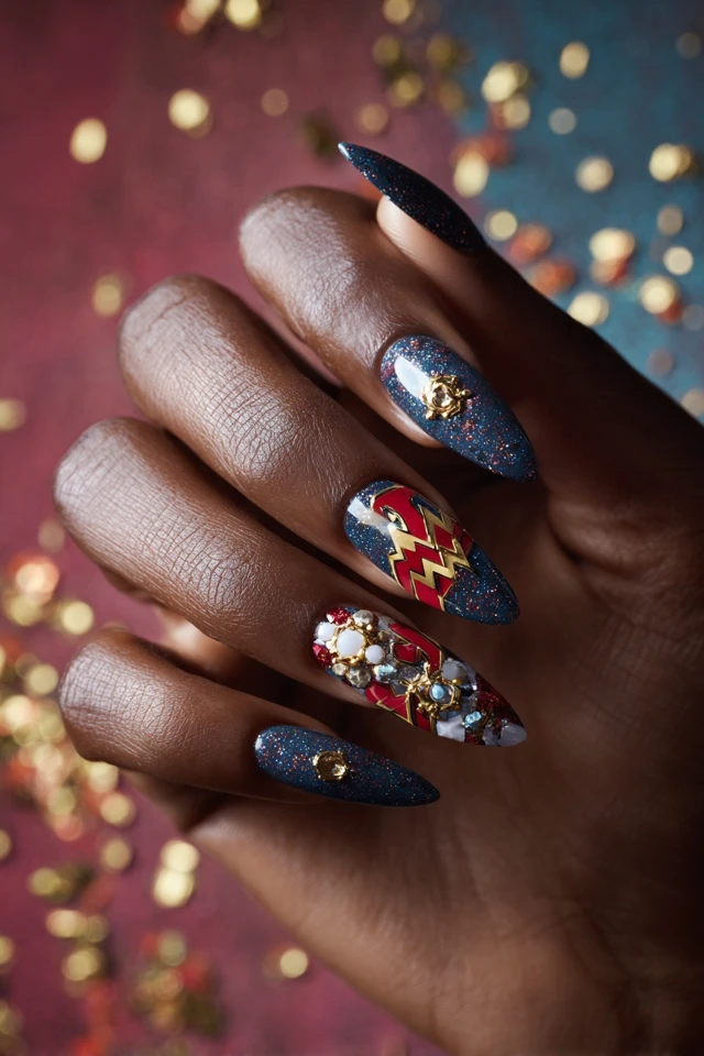 Luxe Wonder Woman Nails - photo 3