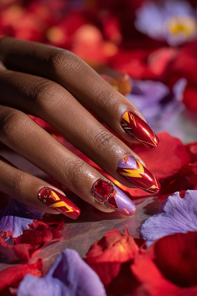 Epic Lightning McQueen Nails - photo 3