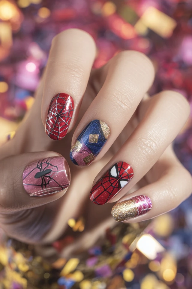 Radiant Spider-Man Nails - photo 3