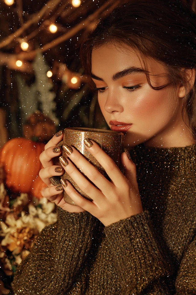 Foliage Fall Whisper Nails - photo 3