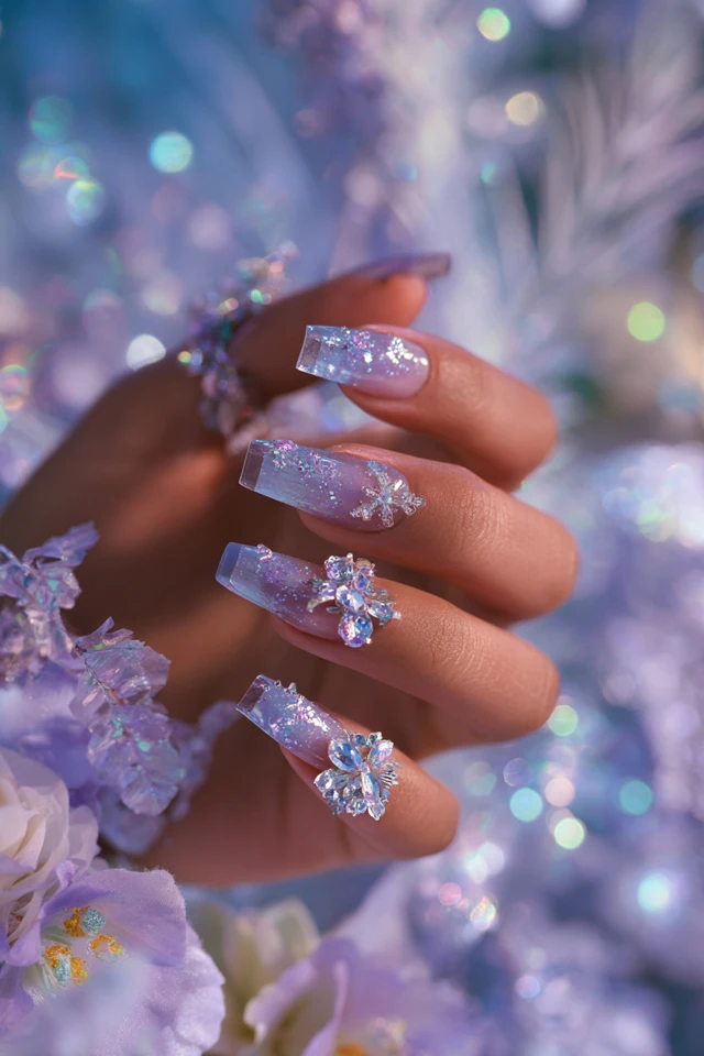 Crystal Winter Symphony Nails - photo 3