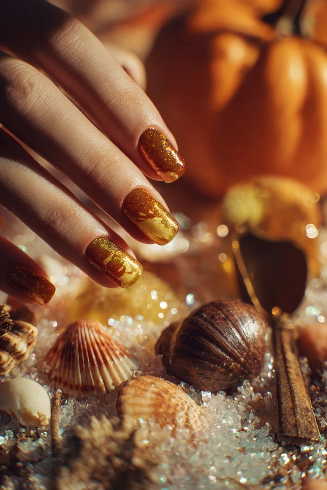 Cider Fall Vibes Nails - photo 2
