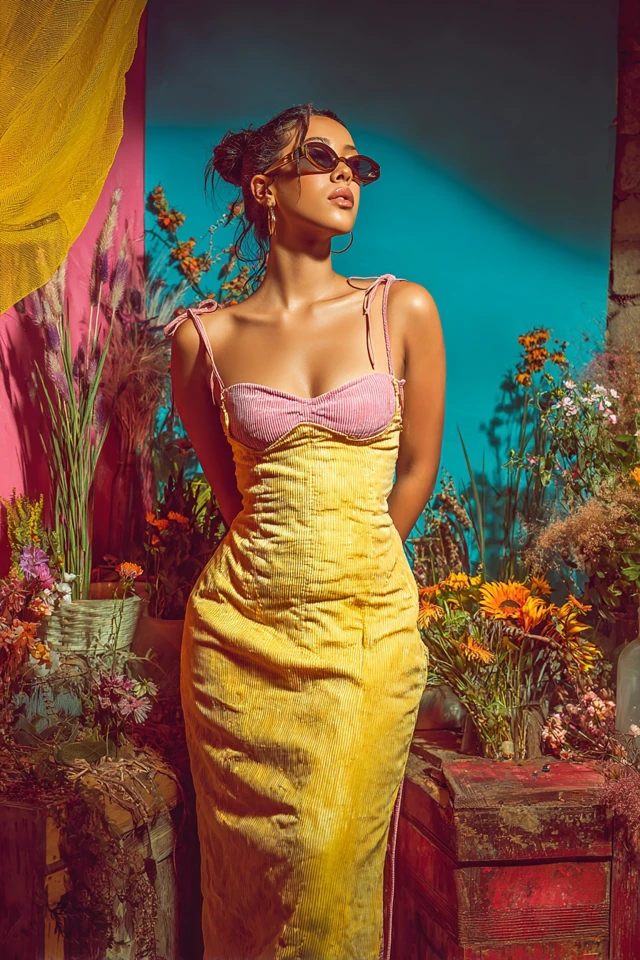 Romantic Corduroy Slip Dresses - photo 3
