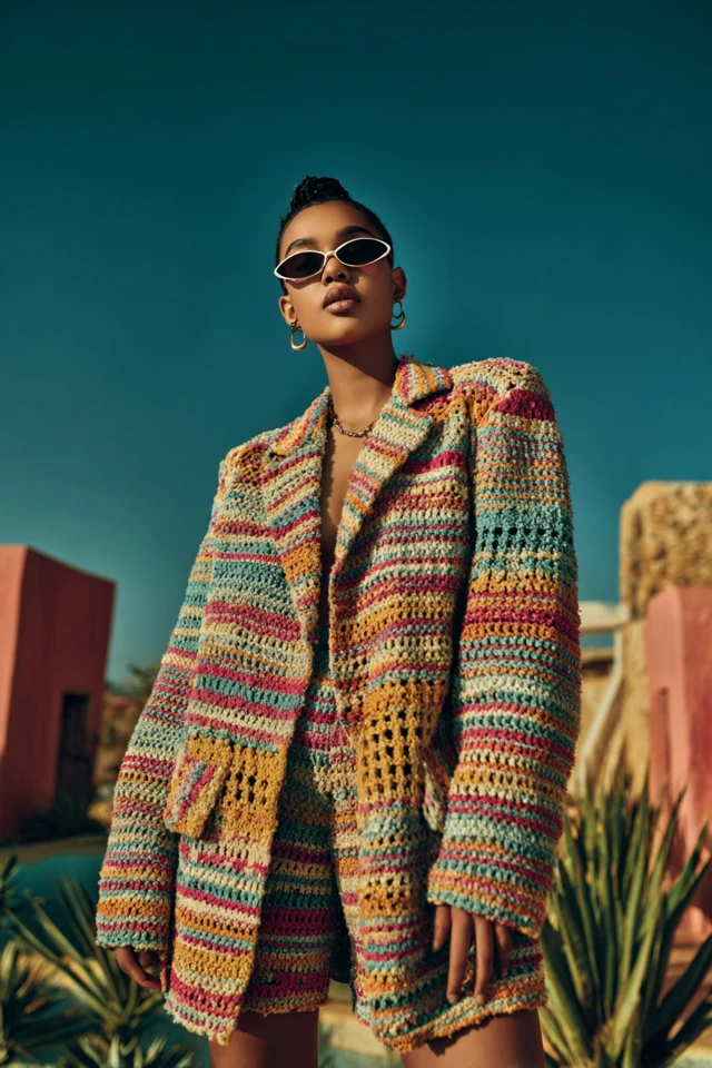 Earthy Crochet Oversized Blazers - photo 3