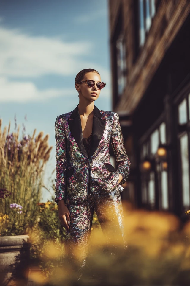 Cottagecore Sequin Blazer Outfits - photo 3
