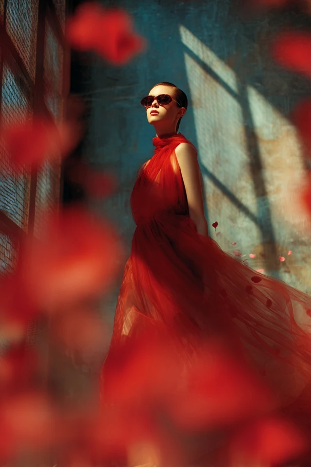 Chic Safflower Organza Evening Ensemble - photo 6