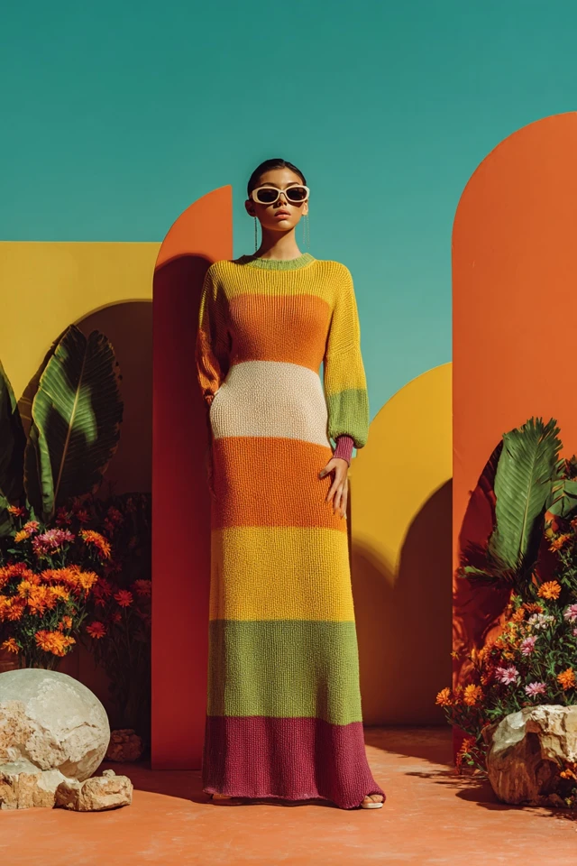 Cottagecore Knit Linen Dresses - photo 3