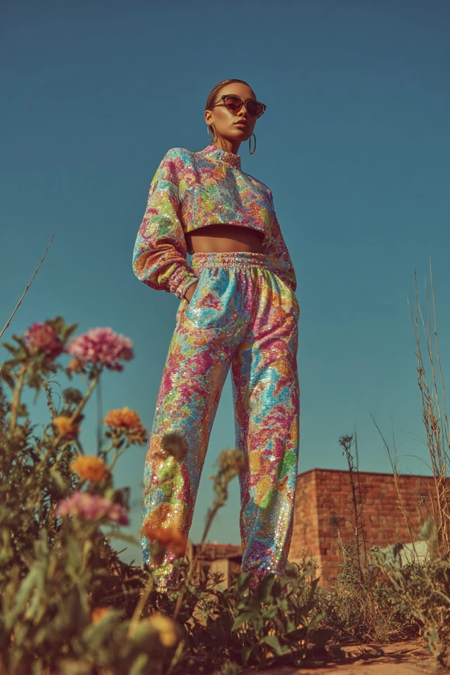 Romantic Sequin Athleisure Sets - photo 3