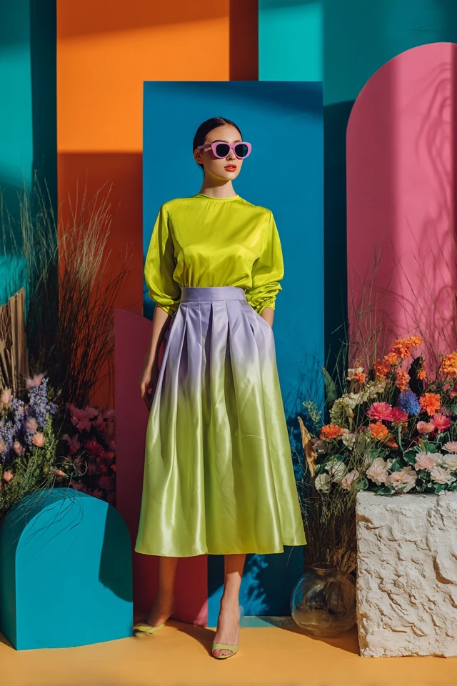 Comfy Satin Midi Skirts - photo 3