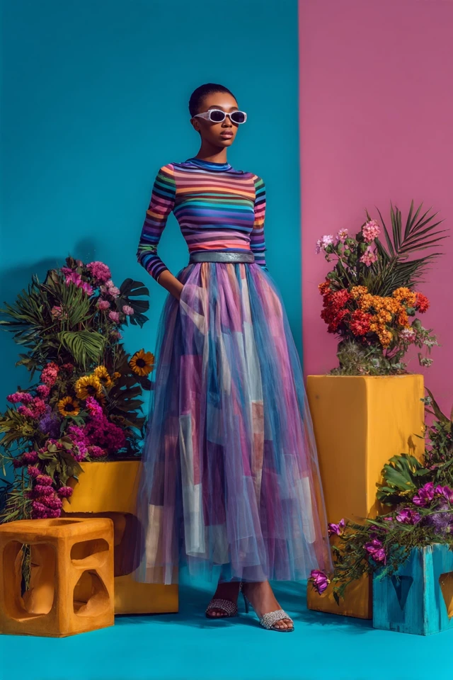Glamorous Tulle Midi Skirts - photo 3
