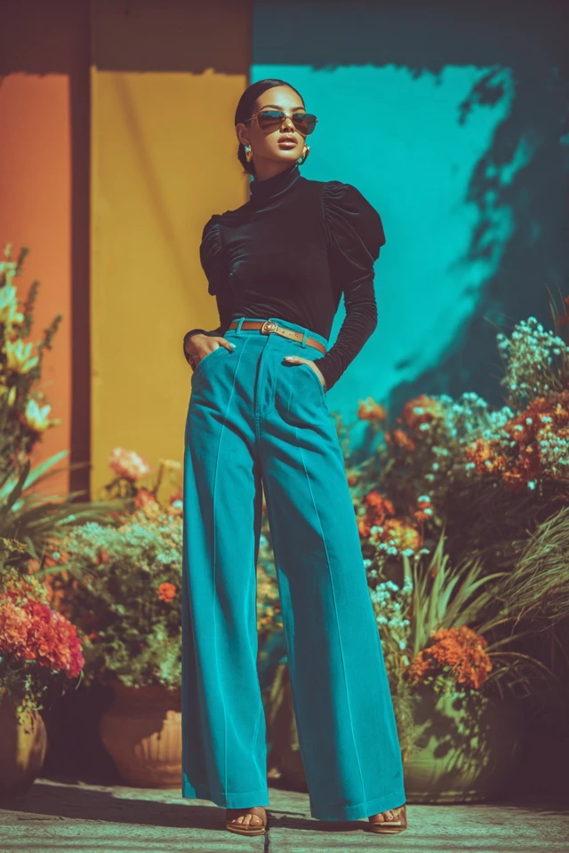 Vintage Velvet Straight‑Leg Jeans - photo 3