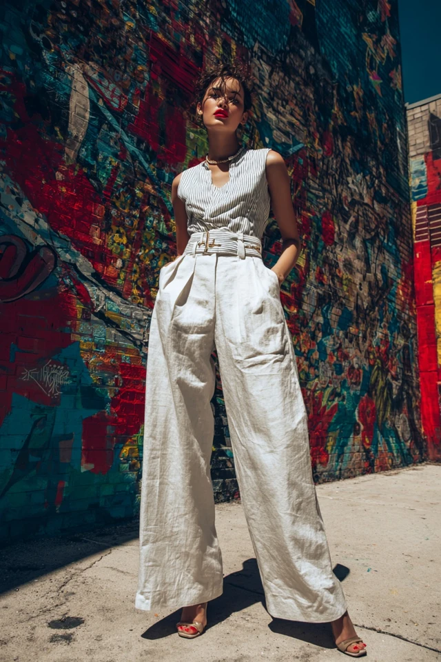 French Girl Linen Pants Vibes - photo 3