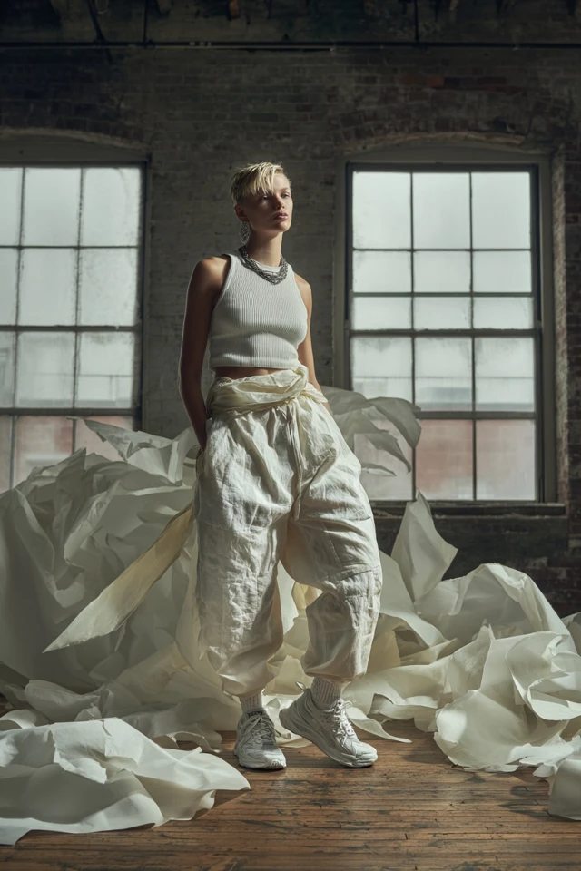 Staples Athleisure Linen Pants Style and Fit - photo 3