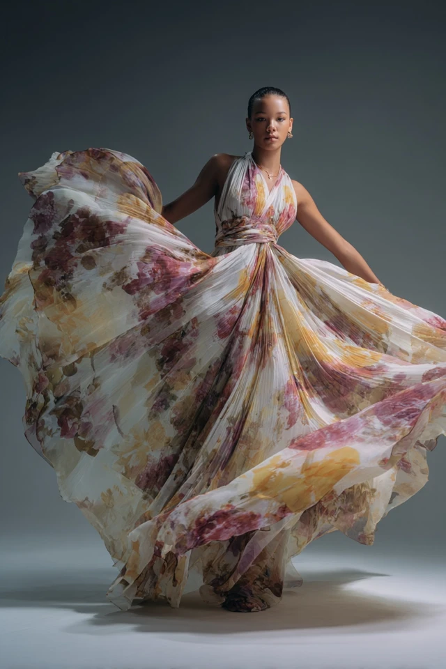 Staples Glam Floral Dress Fabric Focus - photo 3