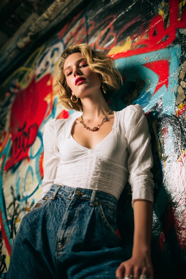 Vintage High-Waist Jeans Curated - photo 3