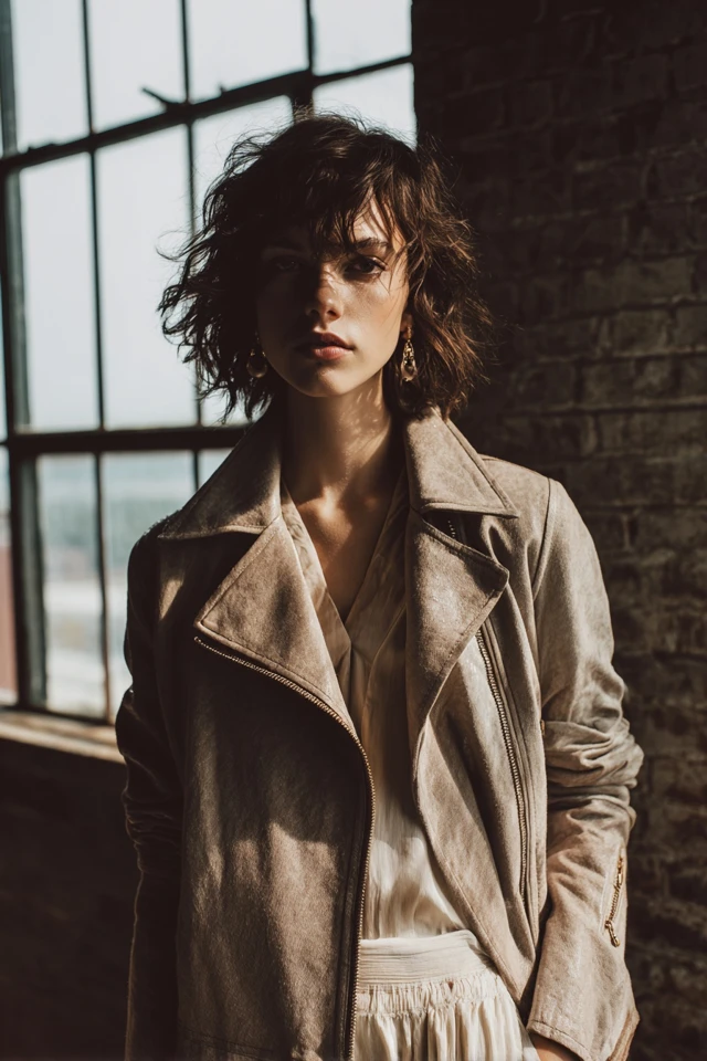 Palette Neutral Leather Jacket Wardrobe Basics - photo 3