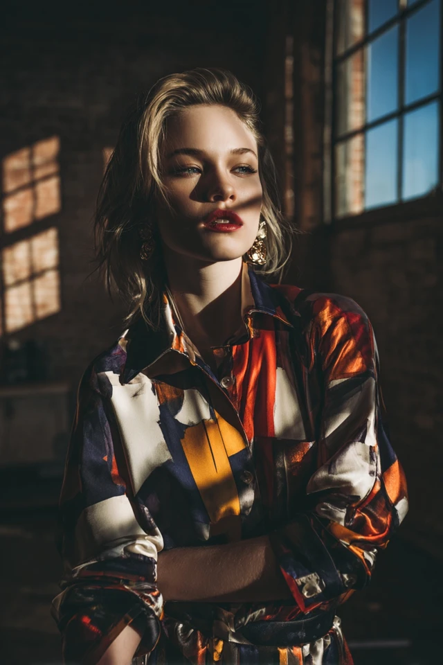 Chic Bold Silk Blouse Occasionwear - photo 3