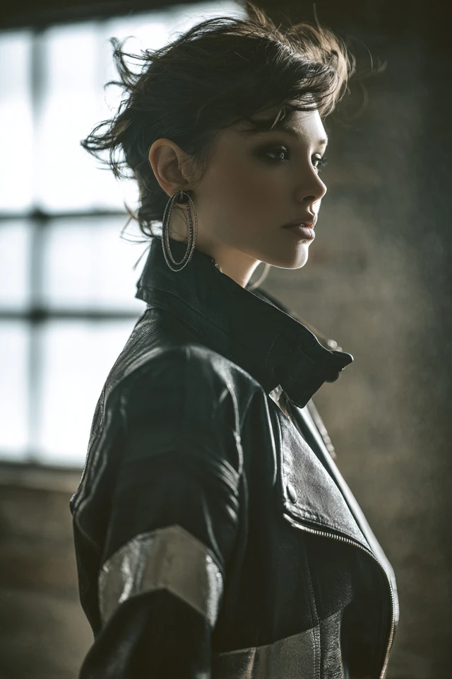 Sporty Leather Jacket Statement - photo 3