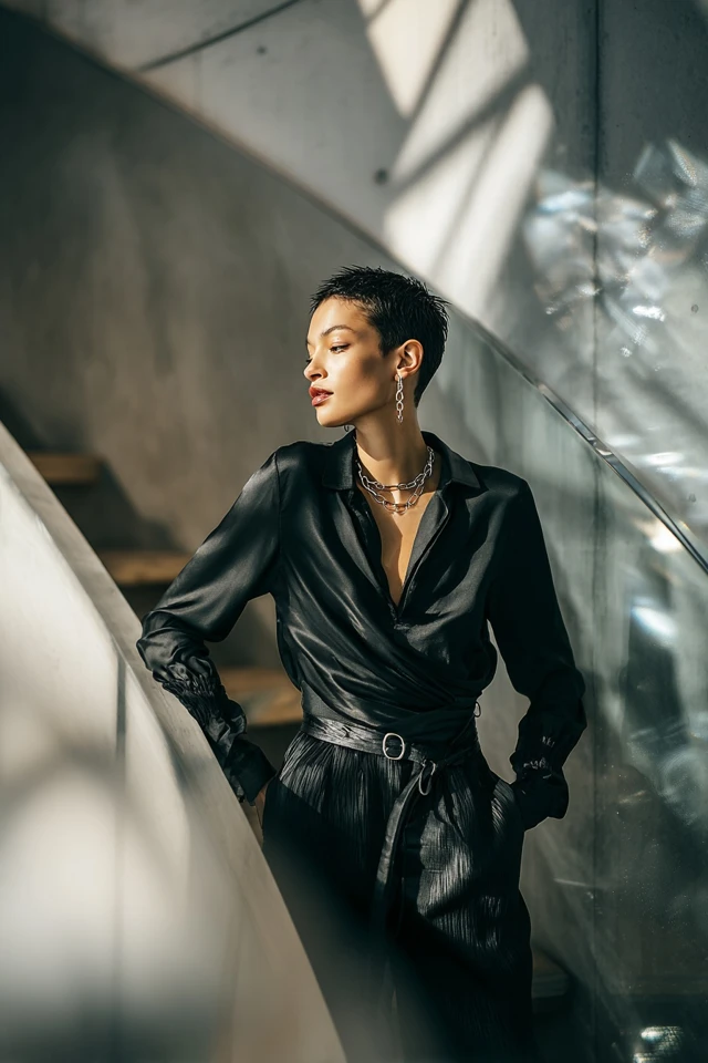 Staples Edgy Silk Blouse Dressing Guide - photo 3
