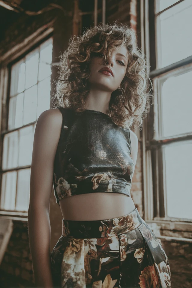 Vibes It Girl Crop Top Fabric Focus - photo 3