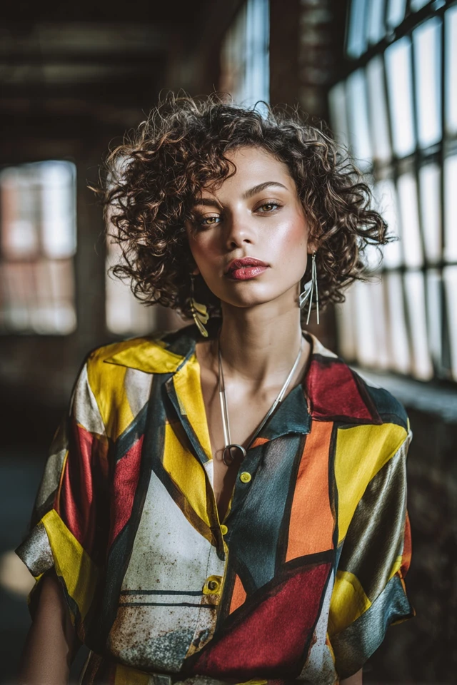 Chic Bold Silk Blouse Weather Style - photo 3